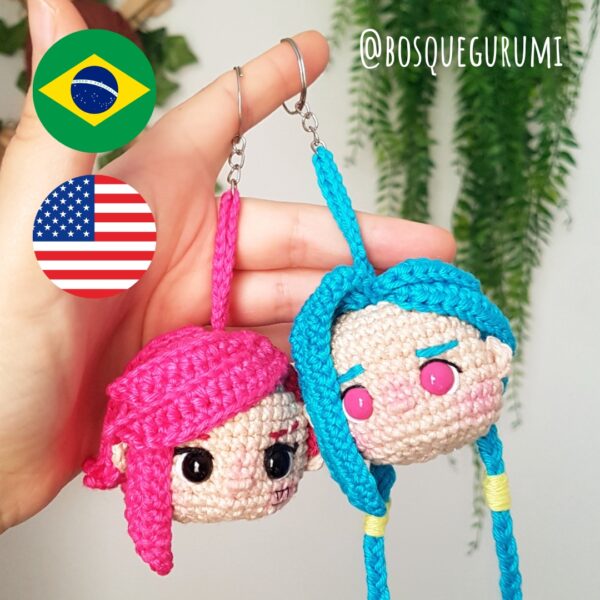 Arcane amigurumi keychains / chaveiros de crochê [PT/ENG] 3 receitas • 3 patterns