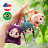 Apothecary Diaries amigurumi keychains / chaveiros de crochê [PT/ENG]