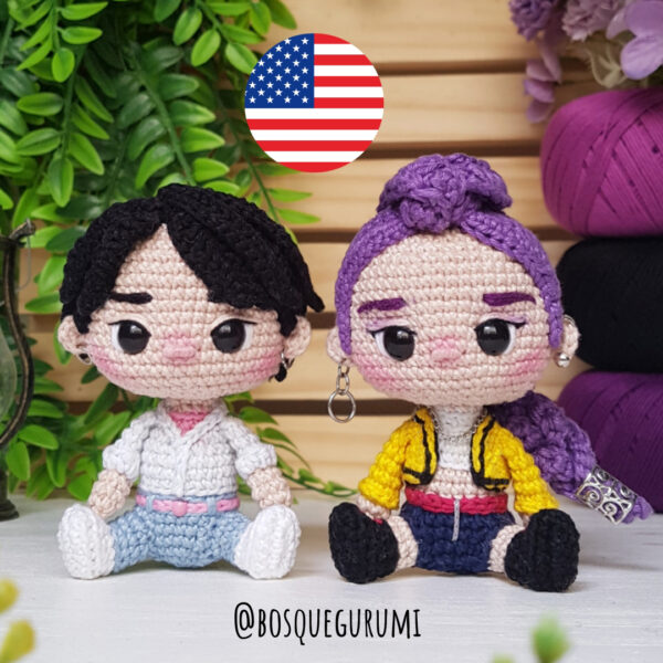 Rumi amigurumi & Jinu amigurumi