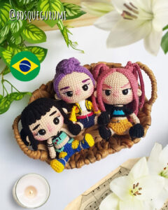 guerreiras do kpop amigurumis