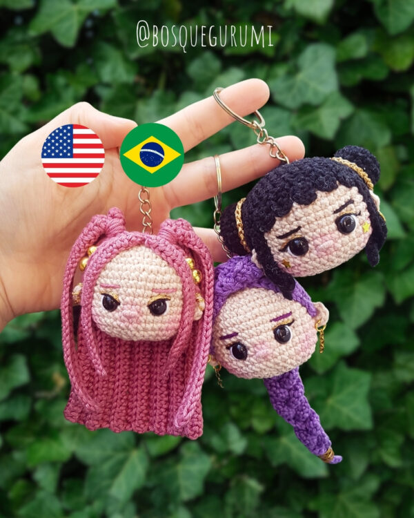 HUNTRIX amigurumi keychains / chaveiros de crochê [PT/English]