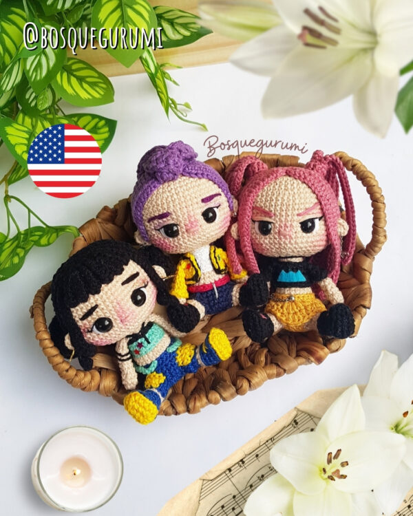 kpop demon hunters amigurumis