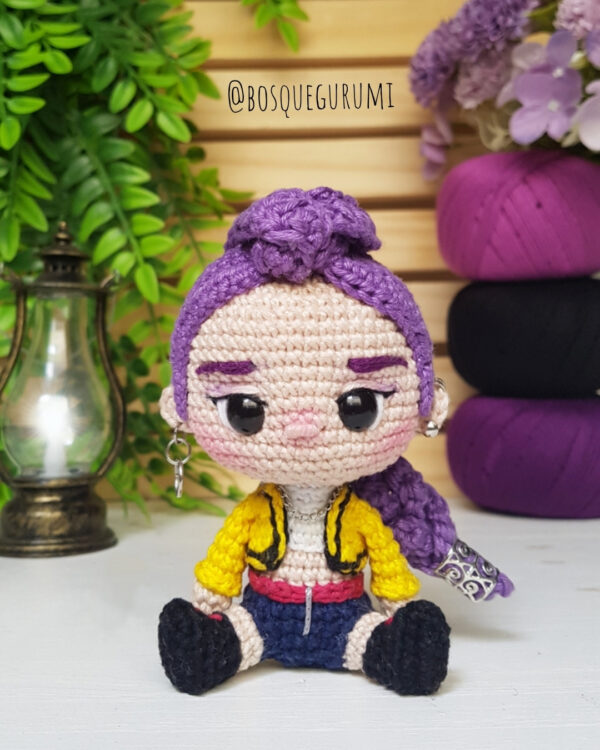 KPop Demon Hunters amigurumi patterns: Rumi, Mira, Zoey, Jinu [ENGLISH] - Imagem 3
