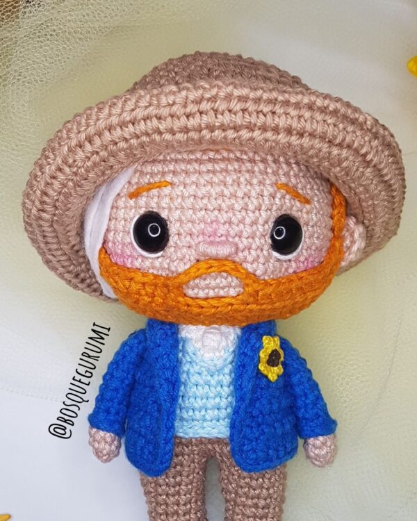 Vincent van Gogh amigurumi pattern / receita de amigurumi [PT/English] - Imagem 2