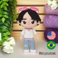 Jinu amigurumi pattern / receita de amigurumi [PT/English] Kpop Demon Hunters