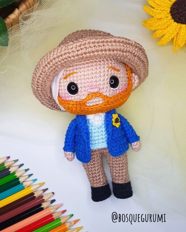 Vincent van Gogh amigurumi pattern / receita de amigurumi [PT/English] - Imagem 3