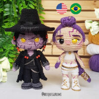 Demons Rumi & Jinu amigurumi patterns / receitas de amigurumi [PT/English] Kpop Demon Hunters