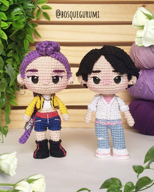 Rumi amigurumi and Jinu amigurumi PDF Patterns