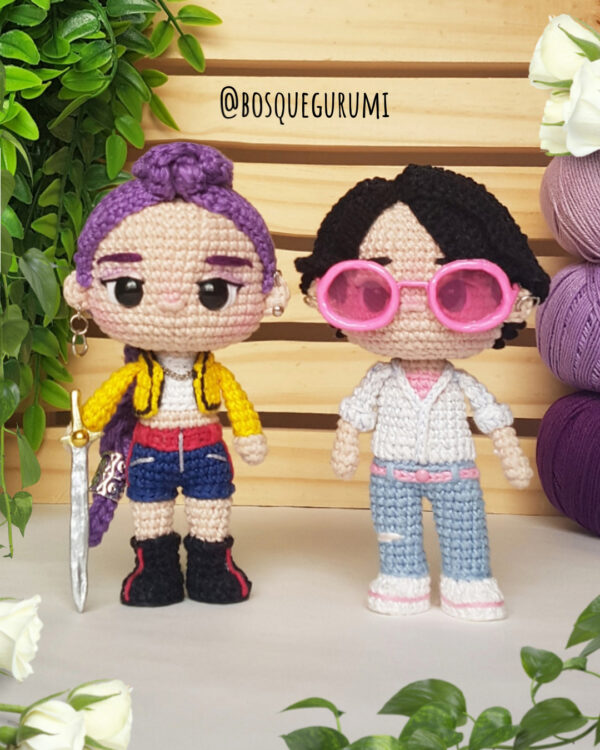 Rumi amigurumi and Jinu amigurumi PDF Patterns
