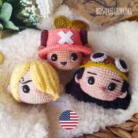 One Piece amigurumi patterns (English) Chopper, Sanji, Usopp