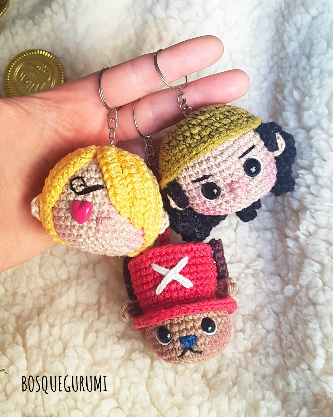 One Piece amigurumi keychains / chaveiros de crochê (English/Português) - Imagem 2