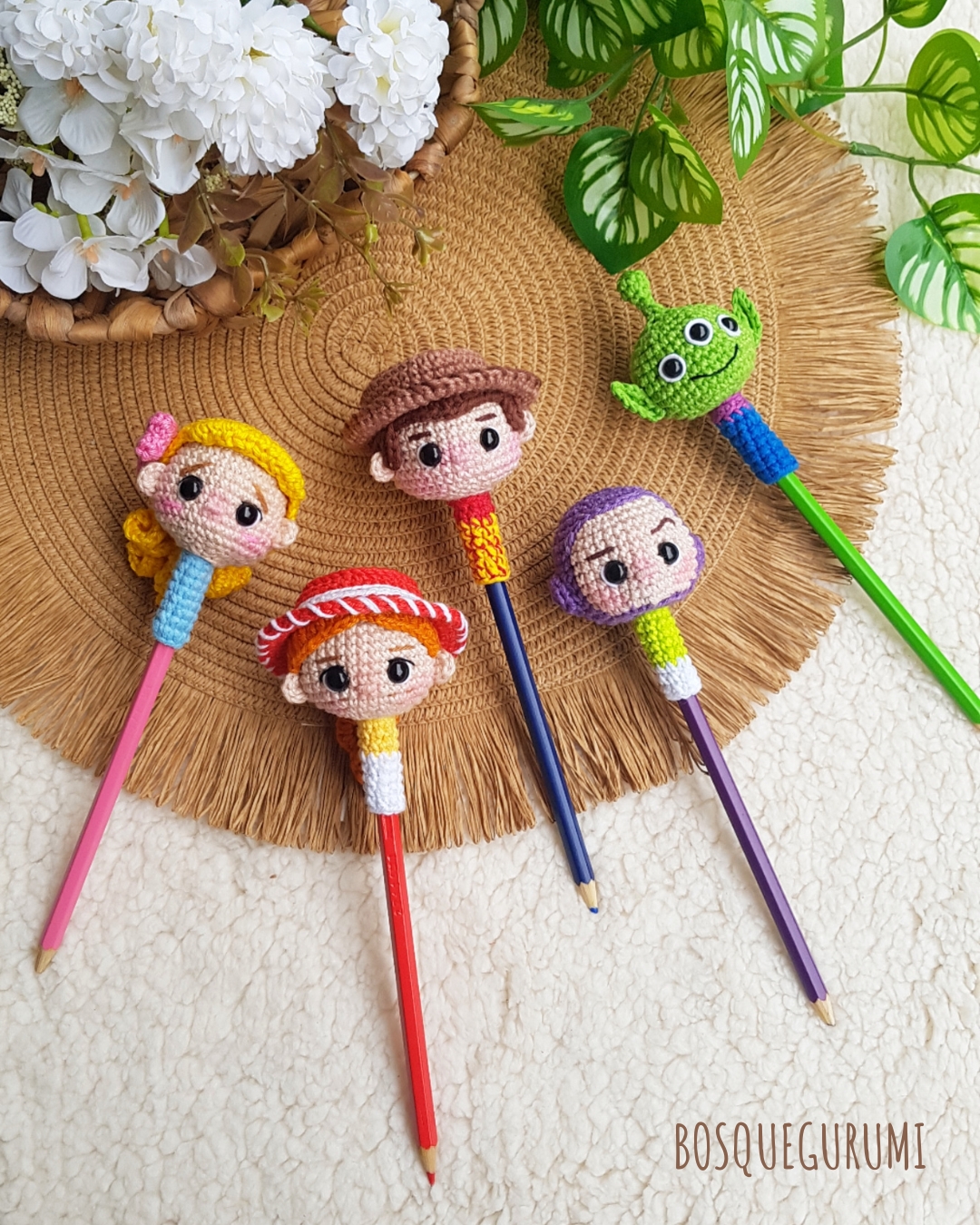Toy Story crochet pencil toppers / Ponteiras (English/Português) - Imagem 5