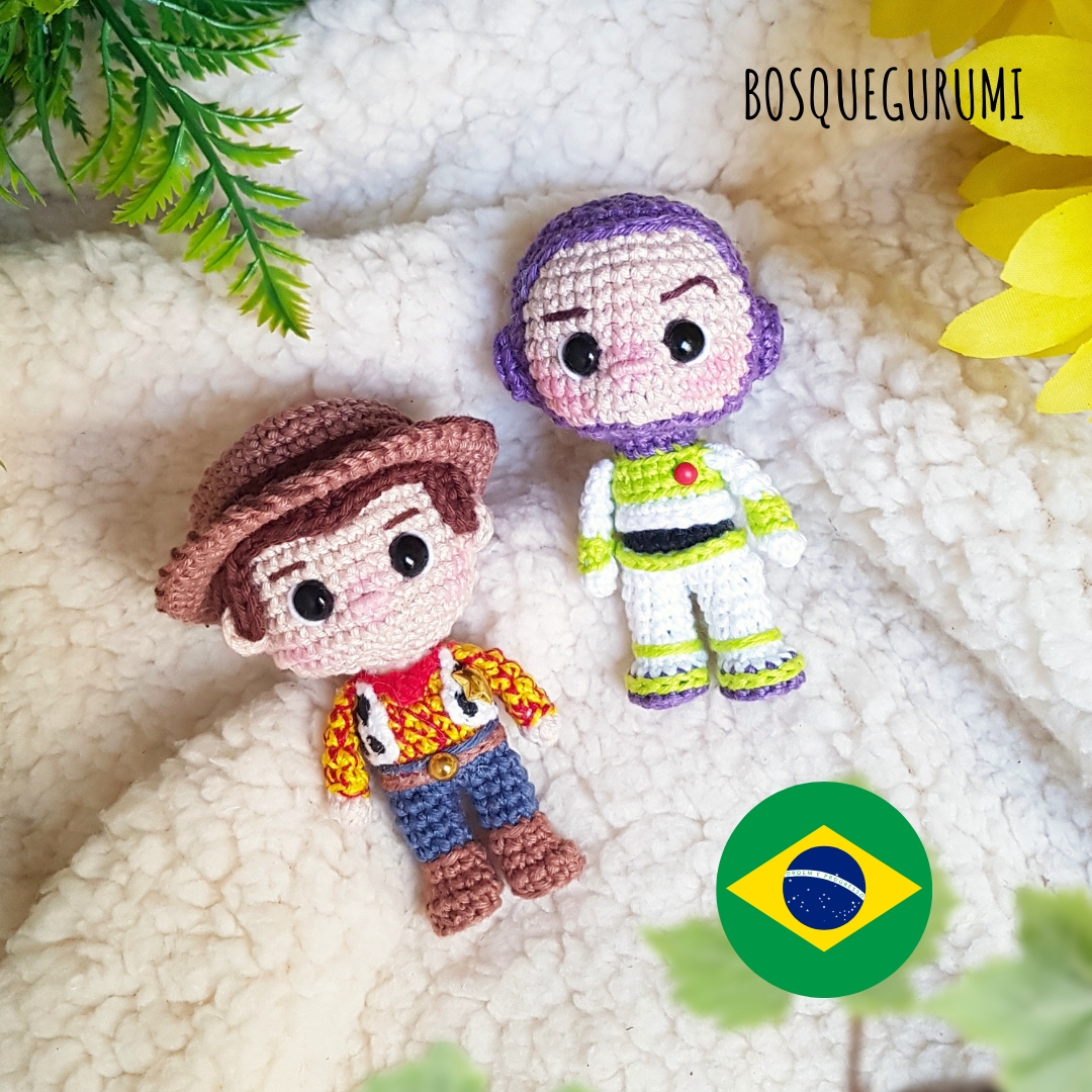 Toy Story amigurumis (AMI Pocket) Receitas em PORTUGUÊS