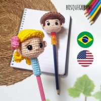Toy Story crochet pencil toppers / Ponteiras (English/Português)
