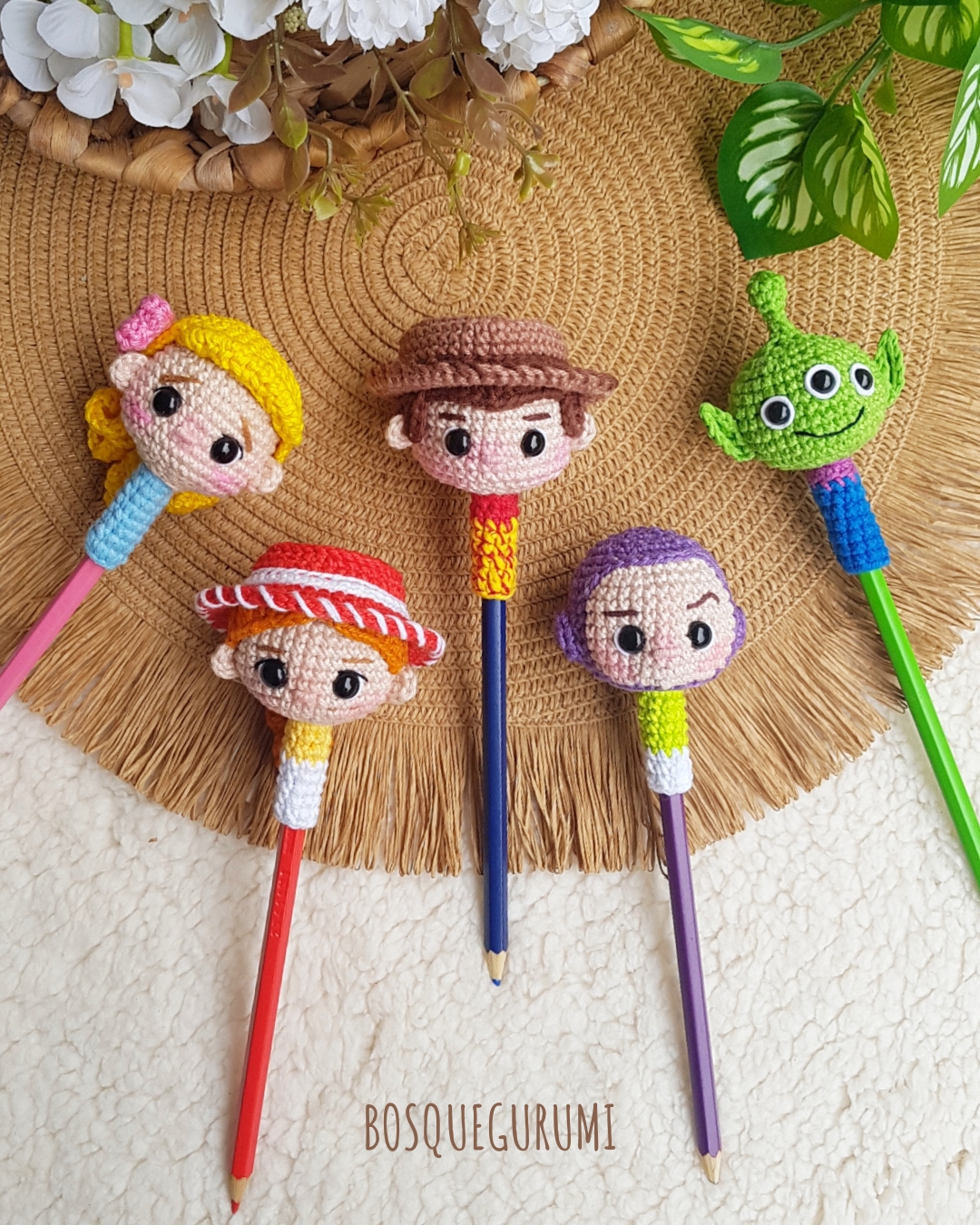 Toy Story crochet pencil toppers / Ponteiras (English/Português) - Imagem 3
