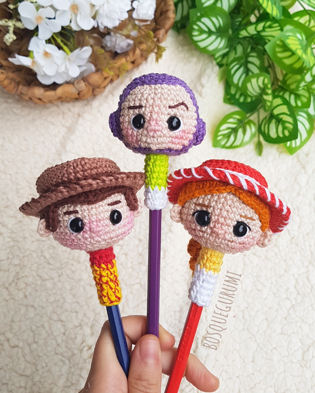 Toy Story crochet pencil toppers / Ponteiras (English/Português) - Imagem 4