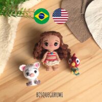Moana amigurumi patterns / receitas de amigurumis (English/Português) Moana, Pua, Heihei