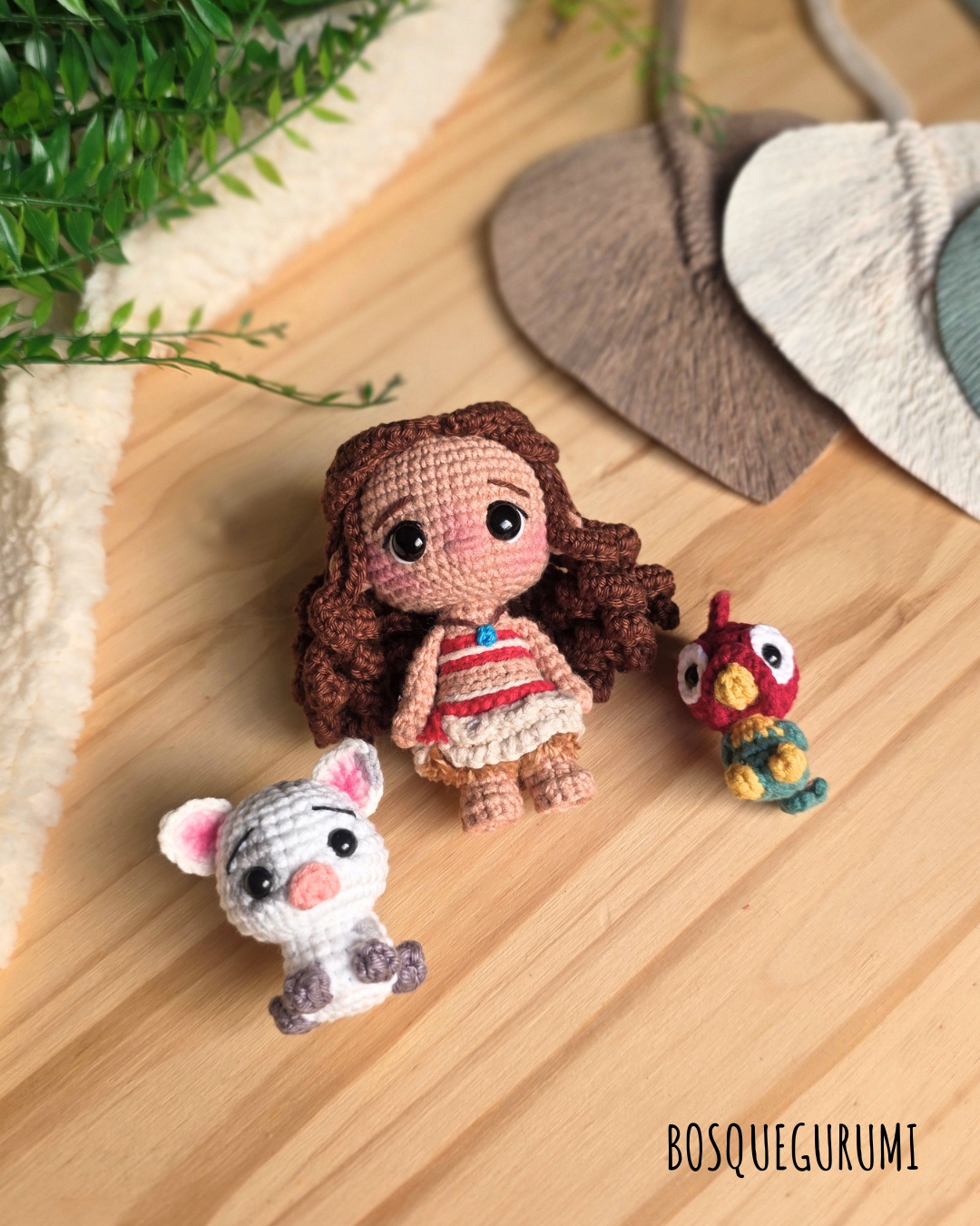 Moana amigurumi patterns / receitas de amigurumis (English/Português) Moana, Pua, Heihei - Imagem 2